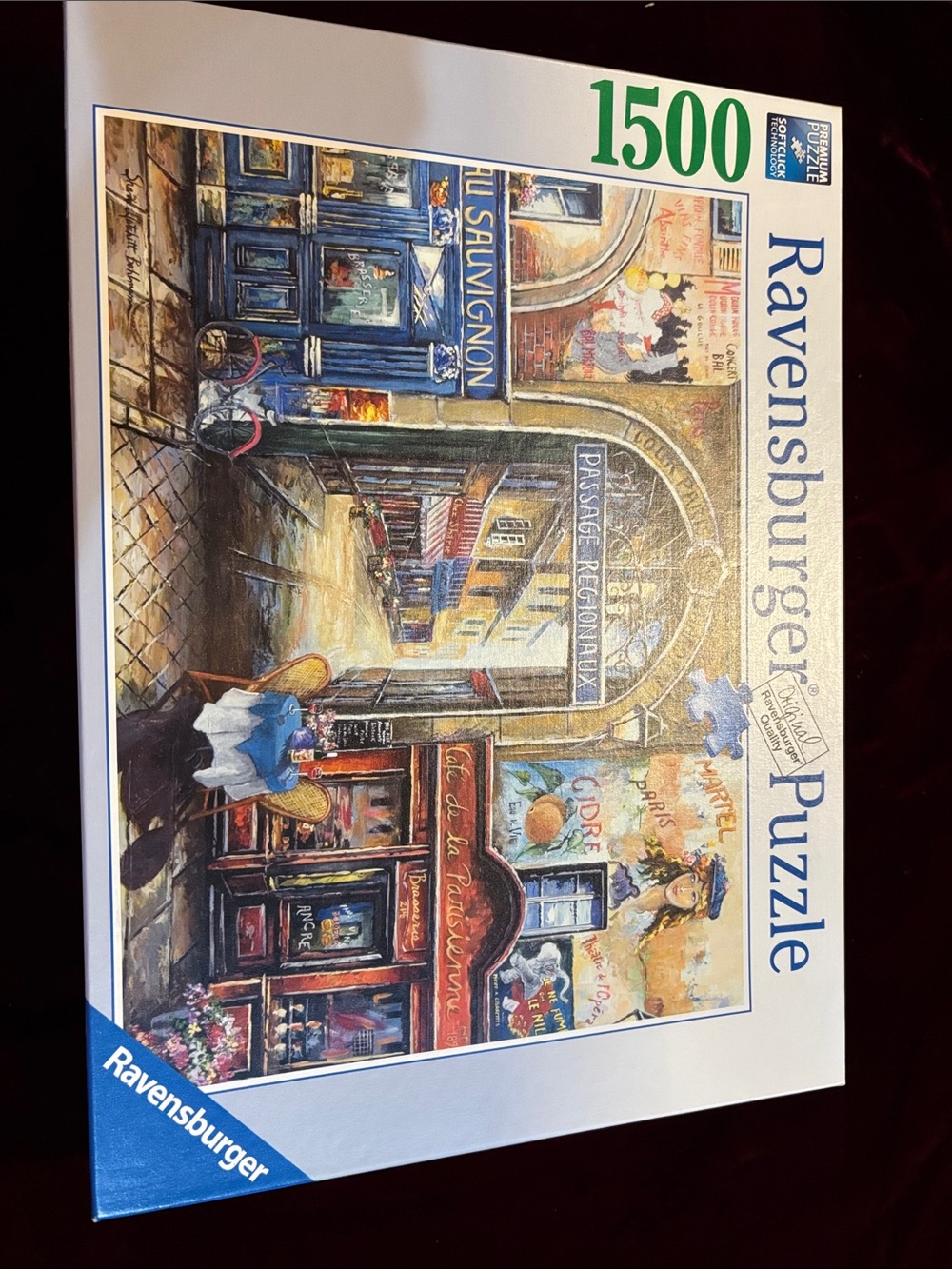 Ravensburger Paris Passage Street Scene Puzzle - Blue, Red, Yellow, Brown